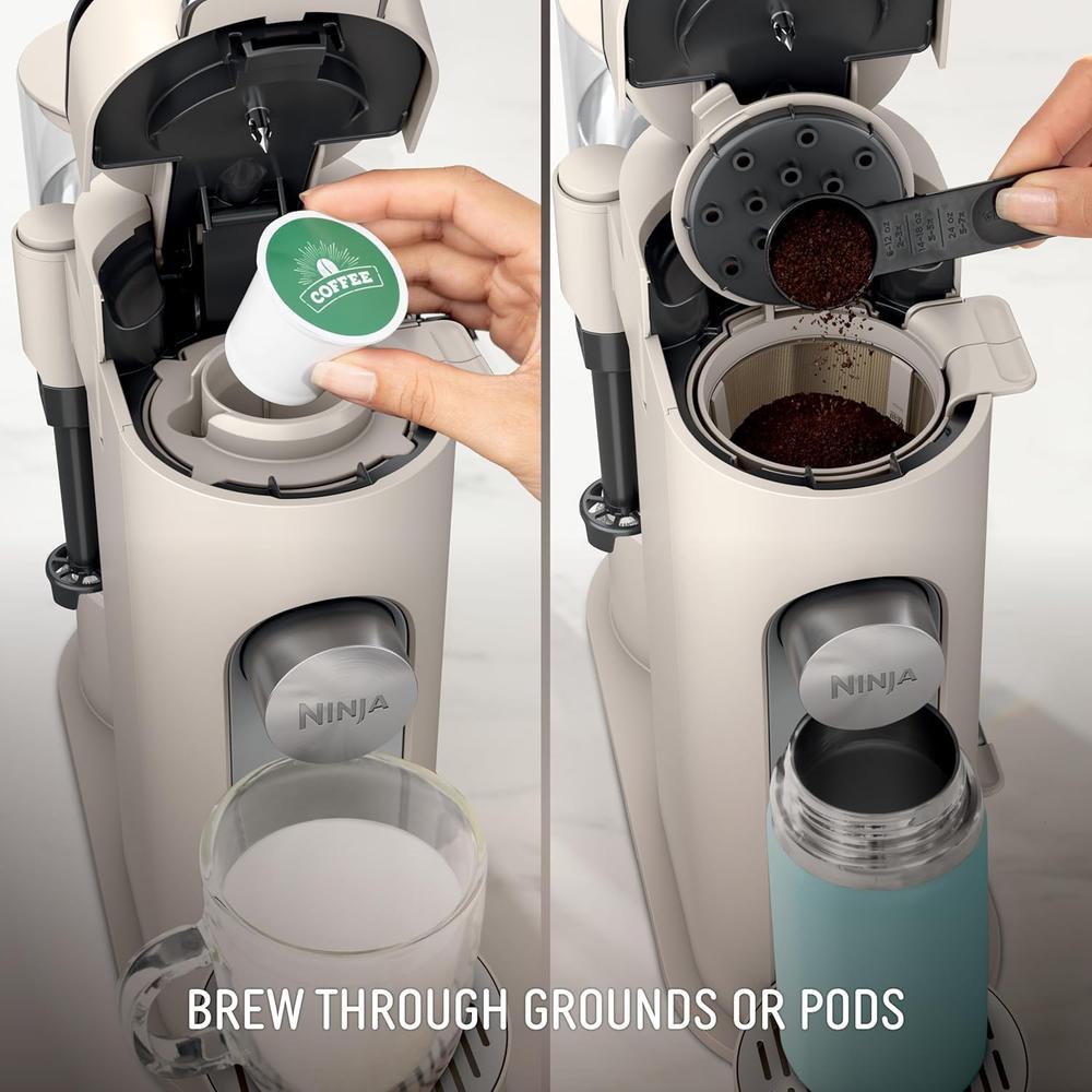NINJA CAFETERA PODS Y GROUNDS XL MONODOSIS, 2 L Y ESPUMADOR | PIEDRA - 3