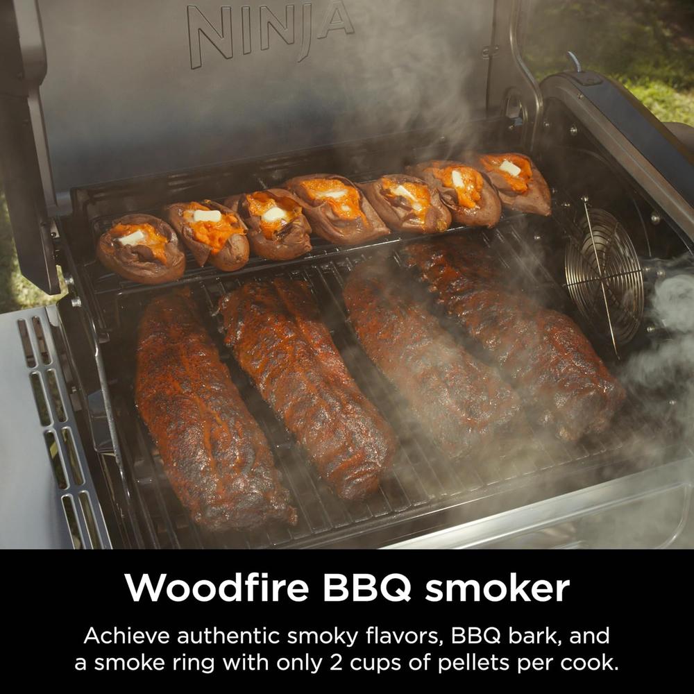 NINJA FLEXFLAME PG301 PARRILLA Y AHUMADOR 2 EN 1, CON PLANCHA | ACERO INOXIDABLE - 4