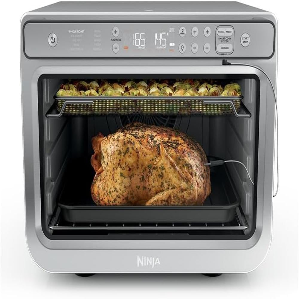 NINJA PRESTIGE XL DT551, HORNO TOSTADOR Y FREIDORA 10 EN 1, 1800 W | ACERO - 1