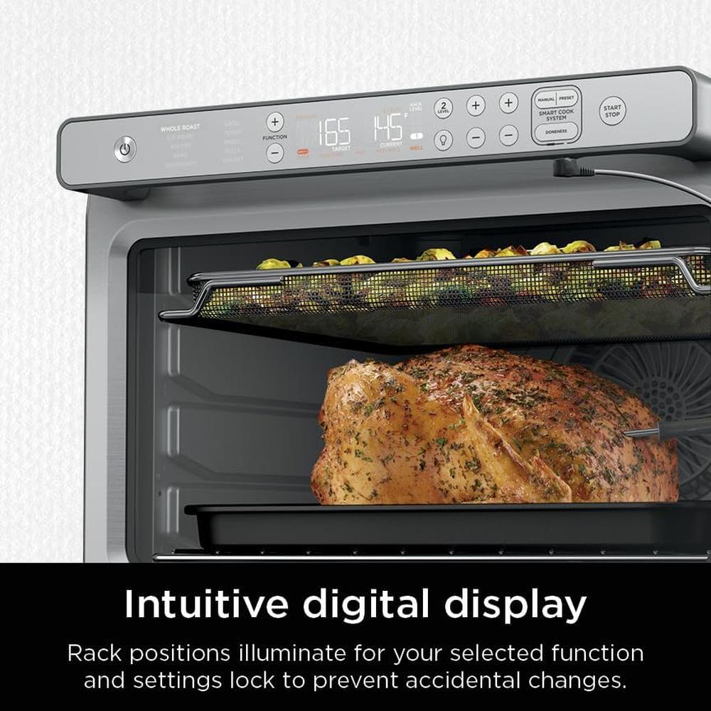 NINJA PRESTIGE XL DT551, HORNO TOSTADOR Y FREIDORA 10 EN 1, 1800 W | ACERO - 5