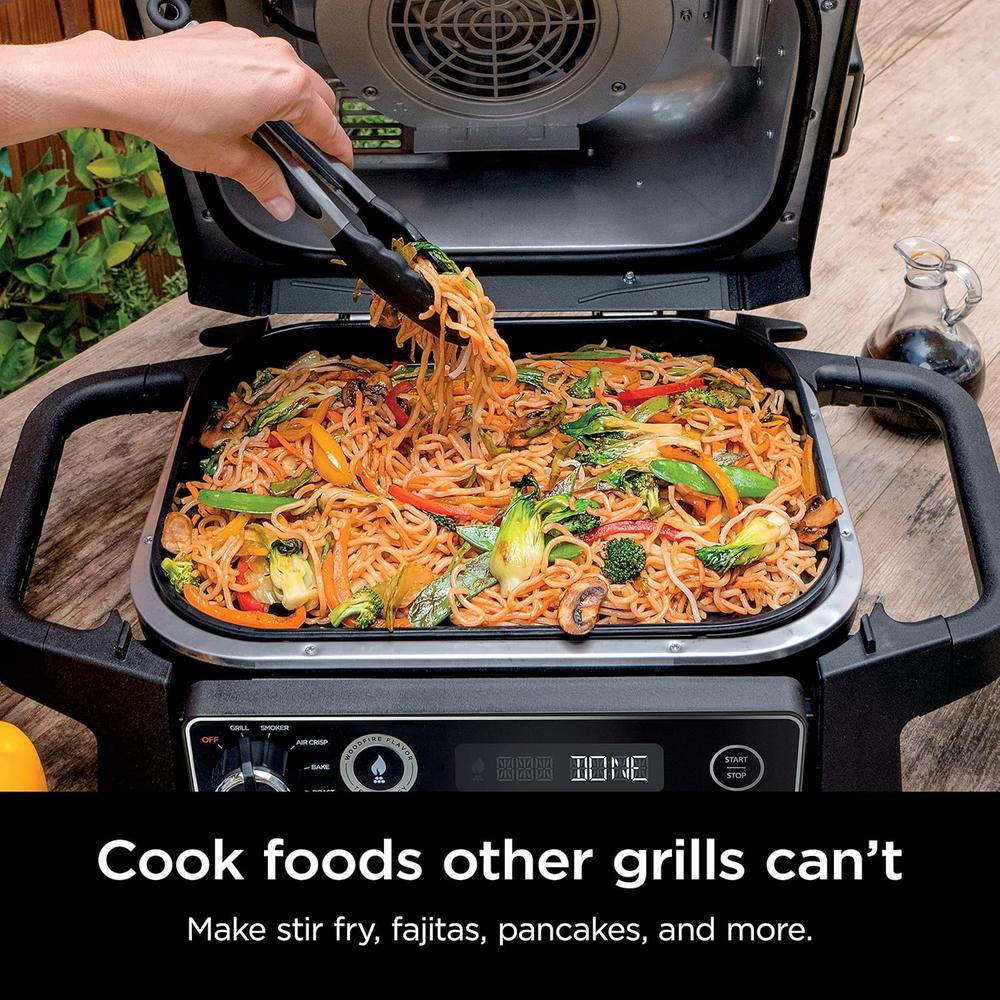 NINJA PLANCHA EXTERIOR WOODFIRE XSKGRDPLT | NEGRO/GRIS - 3