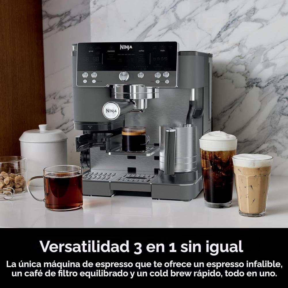 NINJA CAFETERA LUXE CAFÉ PREMIER, FILTRO RÁPIDO Y MOLINILLO | GRIS METÁLICO - 3