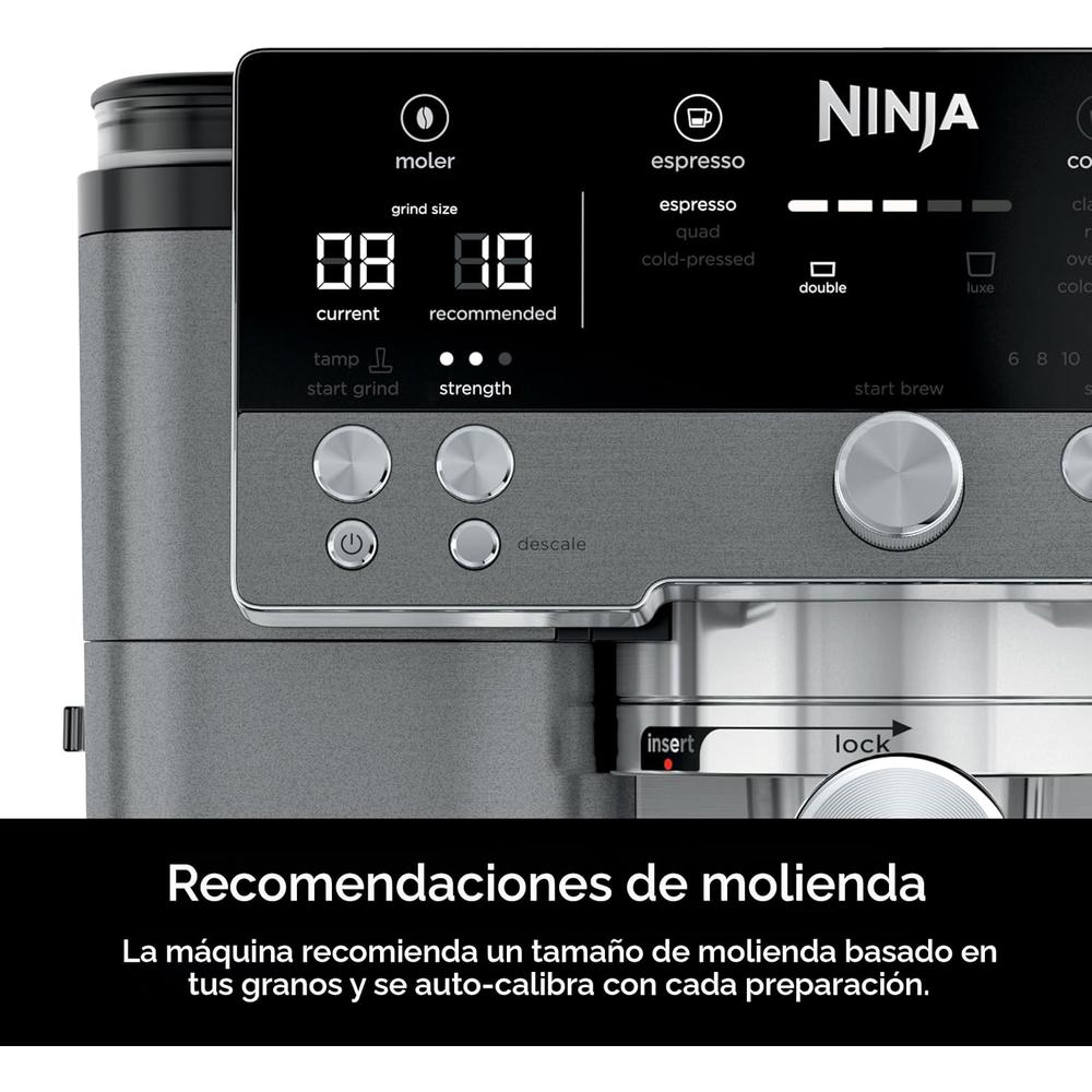 NINJA CAFETERA LUXE CAFÉ PREMIER, FILTRO RÁPIDO Y MOLINILLO | GRIS METÁLICO - 5