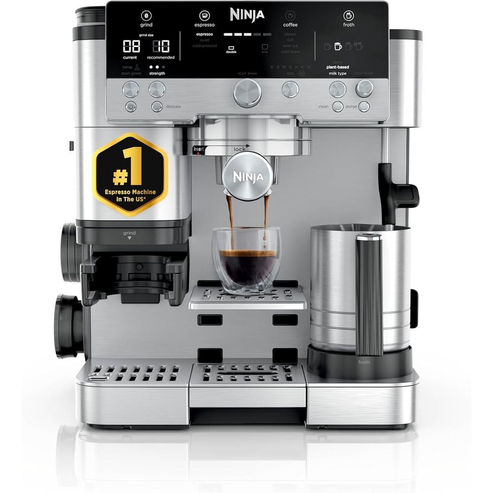 NINJA CAFETERA 3 EN 1, LUXE CAFÉ, ESPRESSO, FILTRO,MOLINILLO Y ESPUMADOR | ACERO - 1