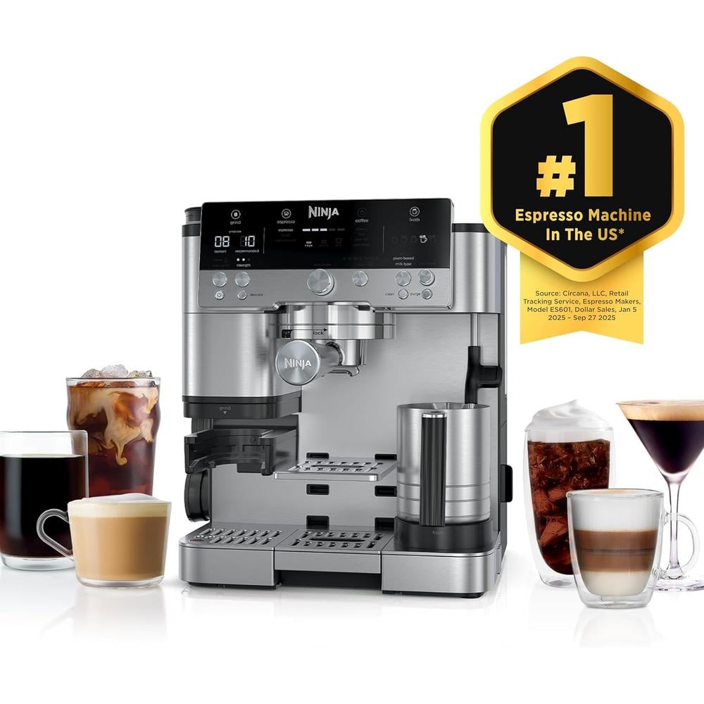 NINJA CAFETERA 3 EN 1, LUXE CAFÉ, ESPRESSO, FILTRO,MOLINILLO Y ESPUMADOR | ACERO - 2