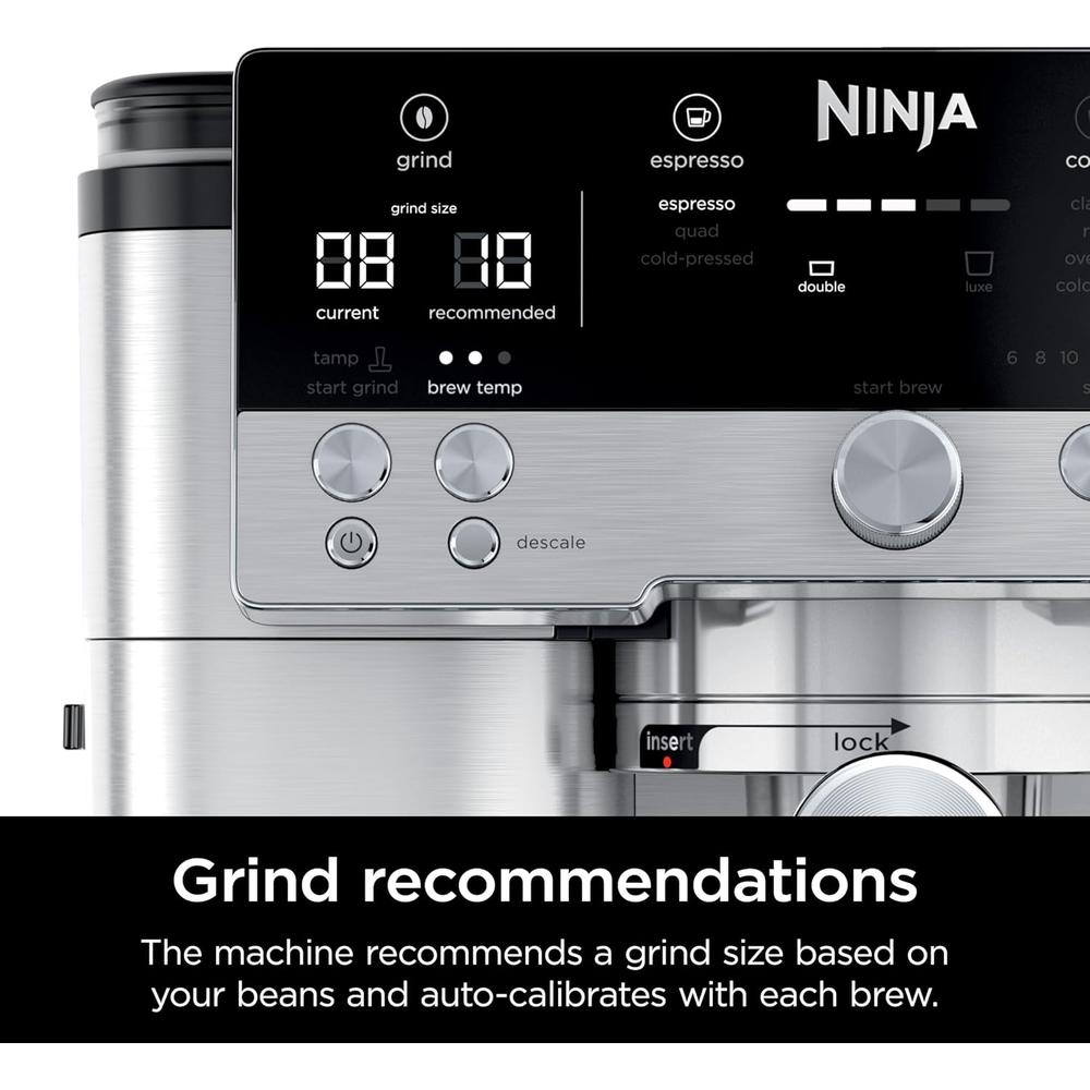 NINJA CAFETERA 3 EN 1, LUXE CAFÉ, ESPRESSO, FILTRO,MOLINILLO Y ESPUMADOR | ACERO - 6