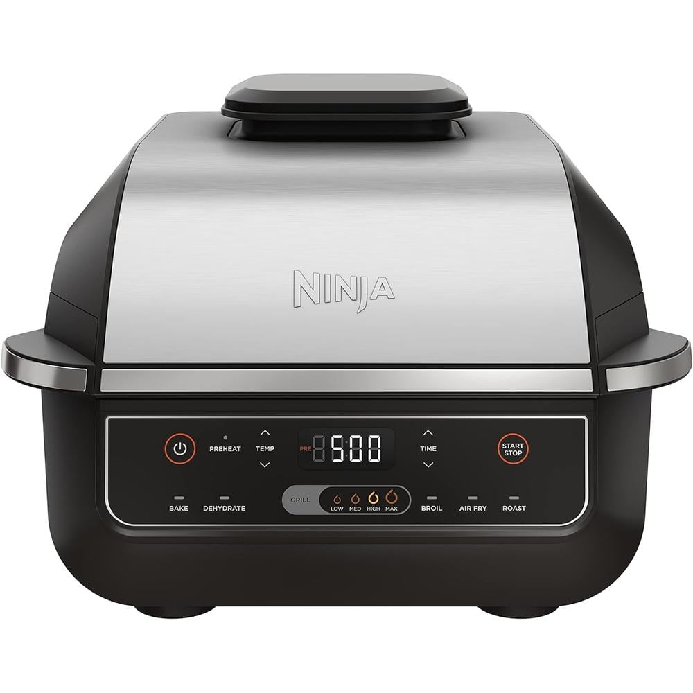 NINJA PARRILLA FOODI EG201 6 EN 1, 4 QT / 3.78 L | NEGRO/PLATEADO - 1