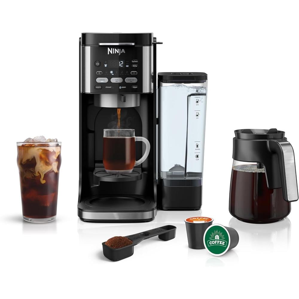 NINJA CAFETERA DUALBREW PRO, CAFÉ CALIENTE Y HELADO, DEPÓSITO 1.7 L | NEGRA - 1