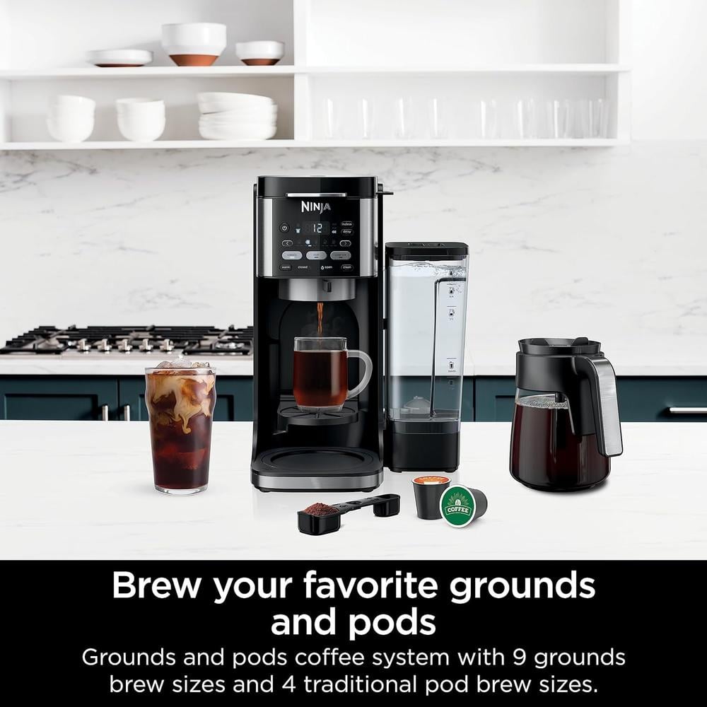 NINJA CAFETERA DUALBREW PRO, CAFÉ CALIENTE Y HELADO, DEPÓSITO 1.7 L | NEGRA - 2