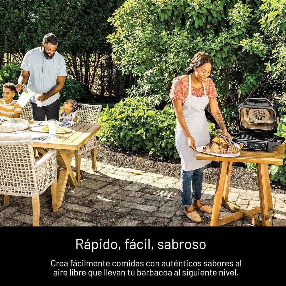 NINJA PARRILLA EXTERIOR WOODFIRE OG751 7 EN 1, XL | GRIS - 3