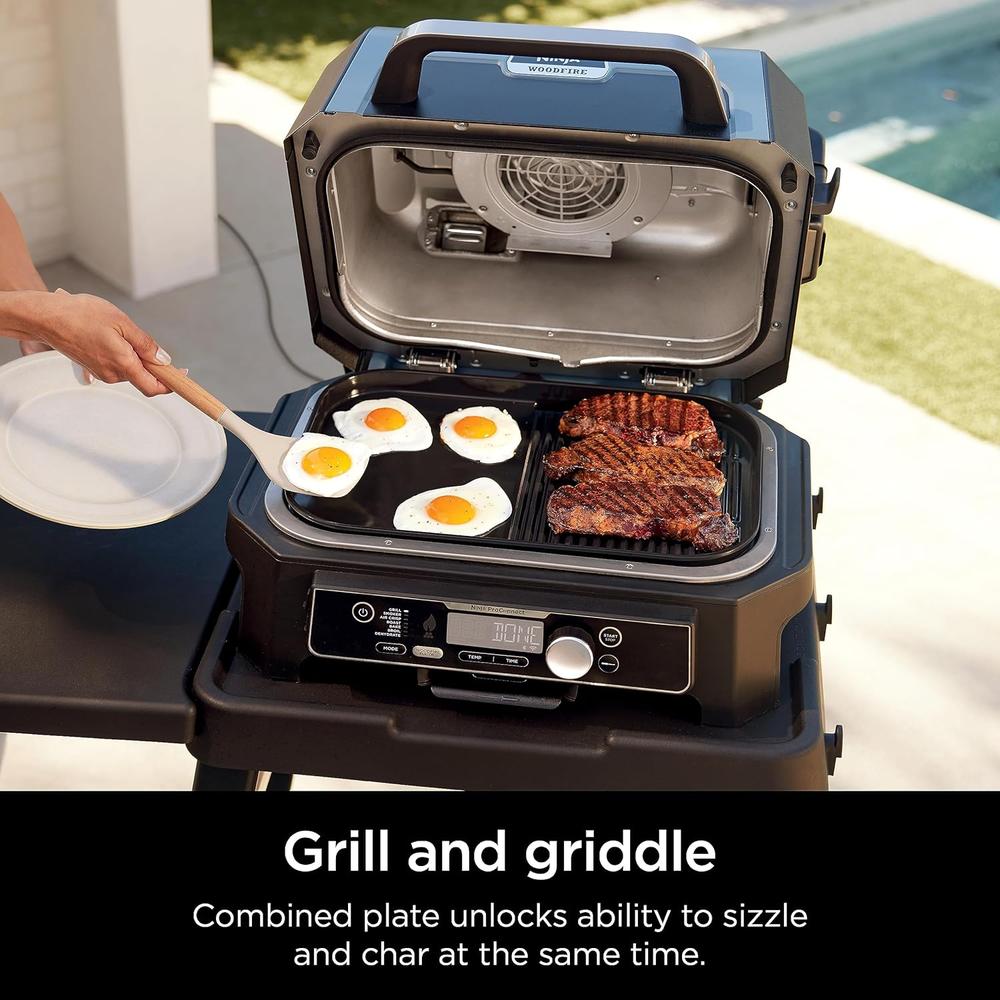 NINJA PARRILLA Y PLANCHA WOODFIRE XSKGRDLXL 2 EN 1, | NEGRO - 2