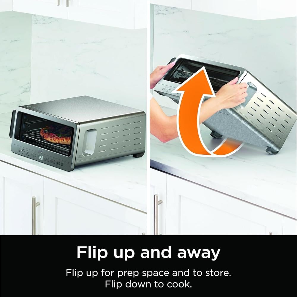 NINJA FOODI SP151, HORNO TOSTADOR Y FREIDORA DE AIRE 8 EN 1, 1800 W | ACERO - 2