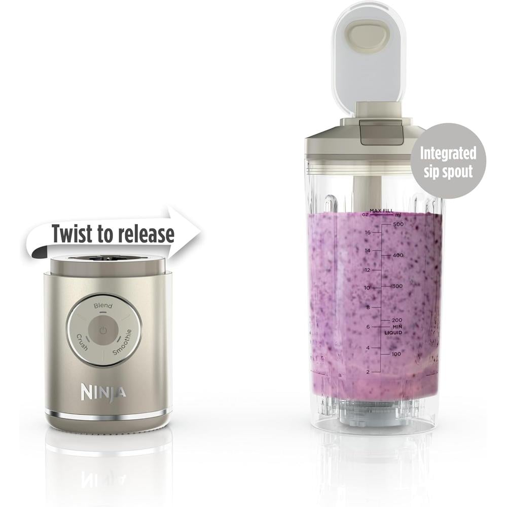NINJA BLAST MAX BC251IV, LICUADORA PORTÁTIL 22 OZ, TWIST Y GO | CREMA - 2