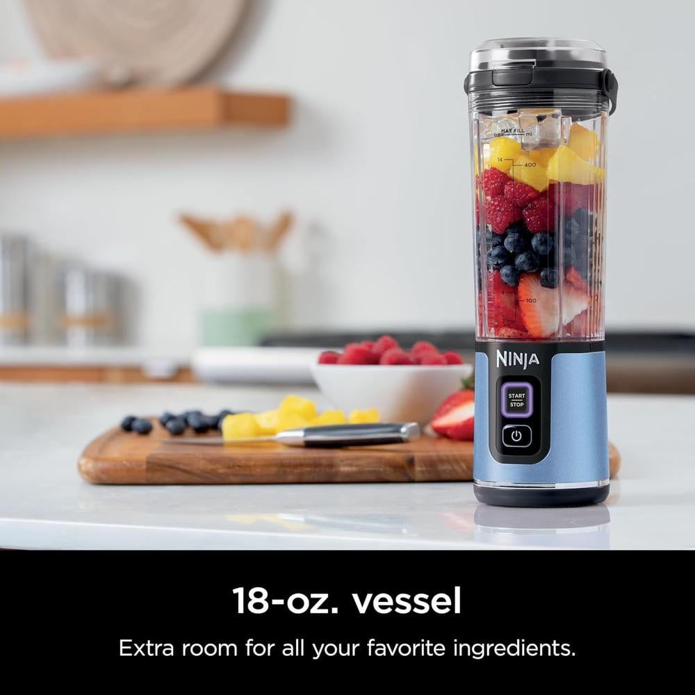 NINJA BLAST BC151BM, LICUADORA PORTÁTIL 500 ML, INALÁMBRICA | AZUL METALIZADO - 3