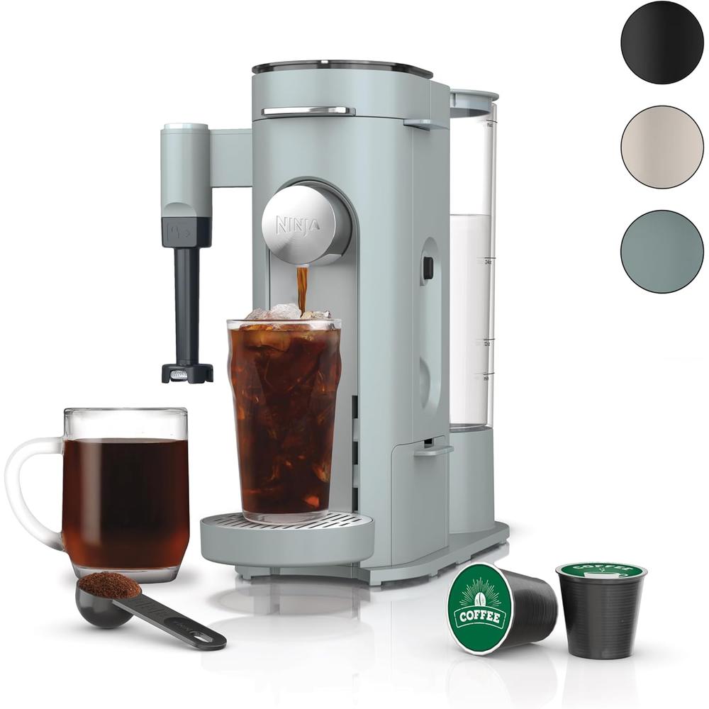 NINJA CAFETERA PODS Y GROUNDS MONODOSIS, ESPUMADOR Y MOLIDO, 690 ML | AZUL - 1