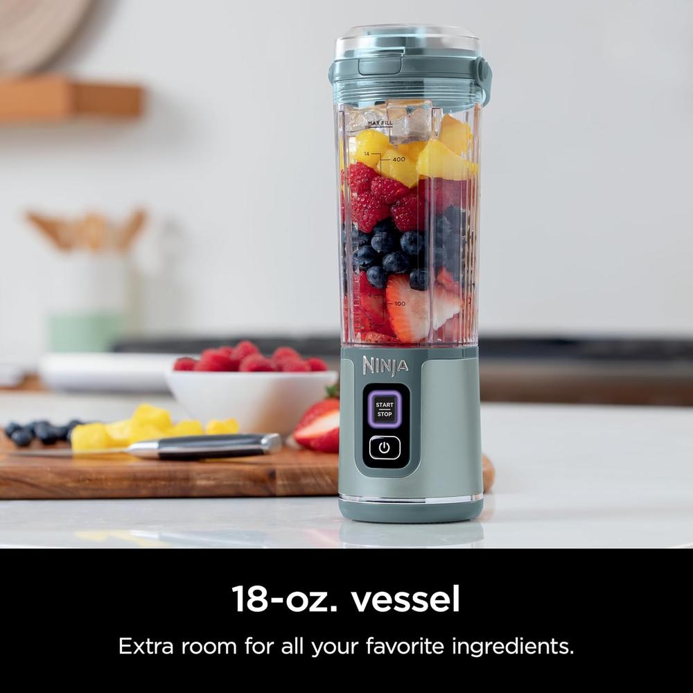 NINJA BLAST CL155ASG, LICUADORA PORTÁTIL 500 ML, INALÁMBRICA | SALVIA - 2