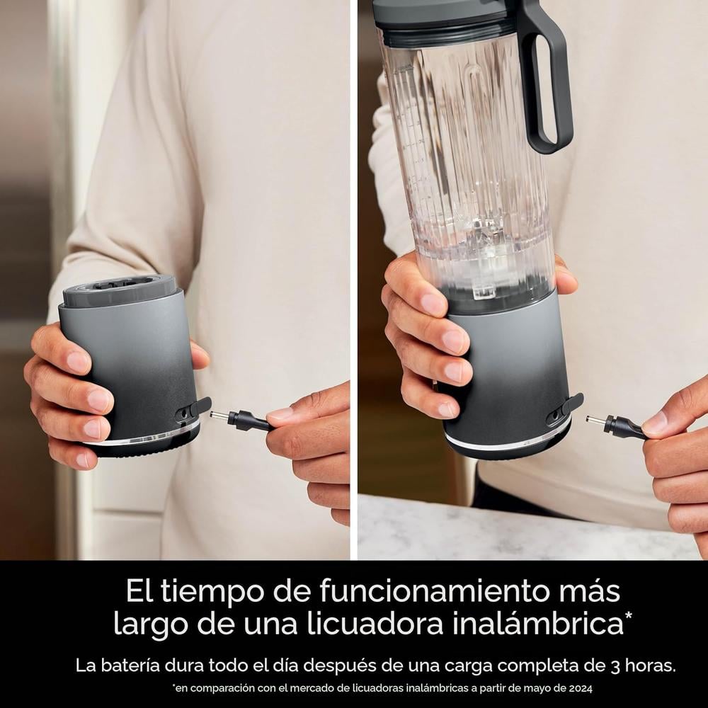 NINJA BLAST MAX BC251GY, LICUADORA PORTÁTIL 22 OZ, TWIST Y GO | GRIS - 2