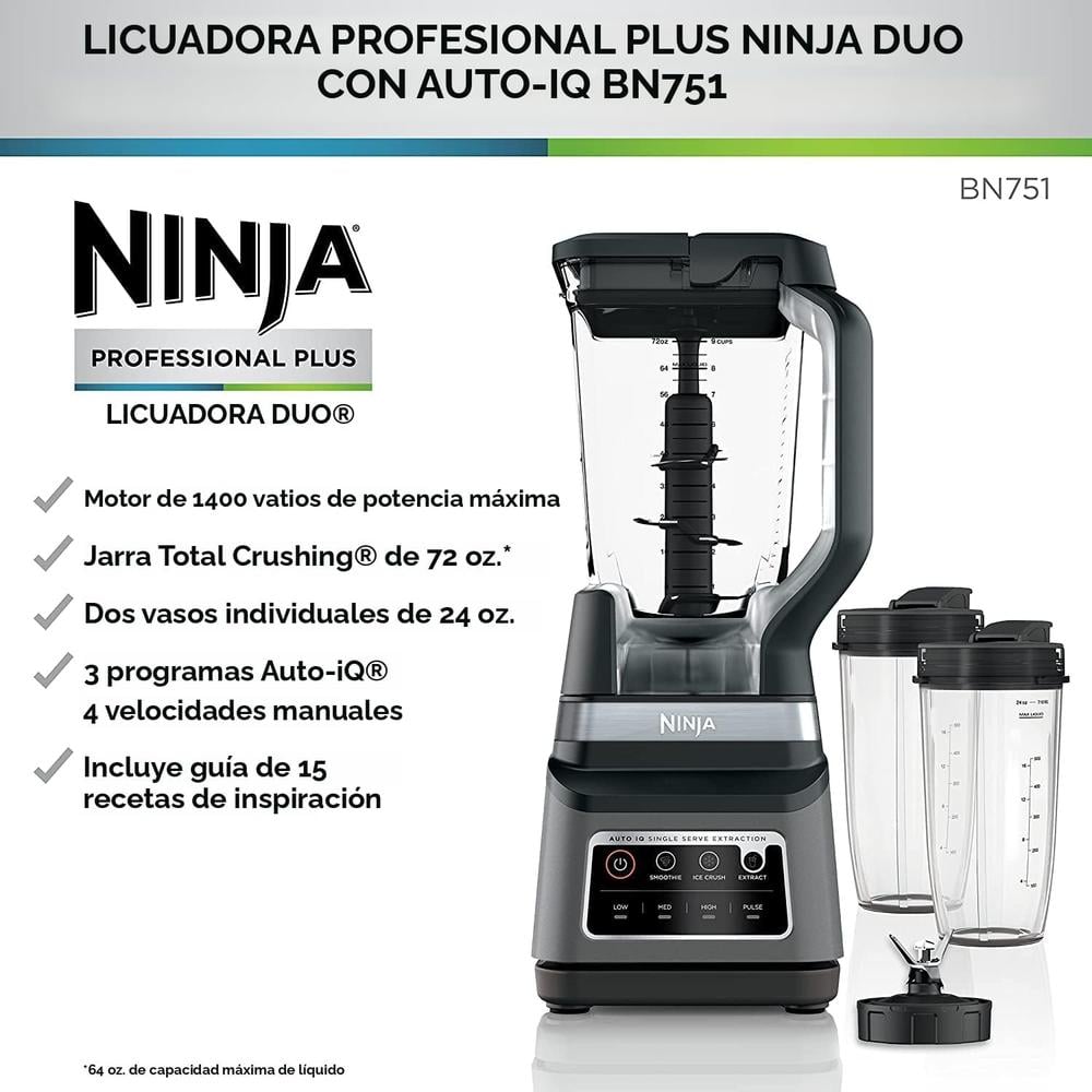NINJA LICUADORA PROFESSIONAL PLUS DUO BN751 72 OZ / 2.13 L | NEGRO - 3