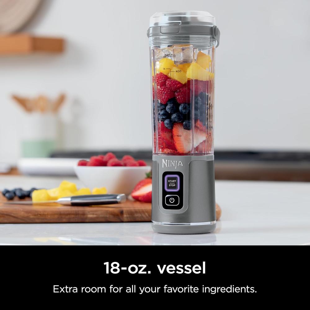 NINJA BLAST CL155AGY, LICUADORA PORTÁTIL 500 ML, INALÁMBRICA | GRIS - 2