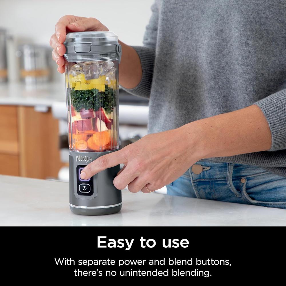 NINJA BLAST CL155AGY, LICUADORA PORTÁTIL 500 ML, INALÁMBRICA | GRIS - 6