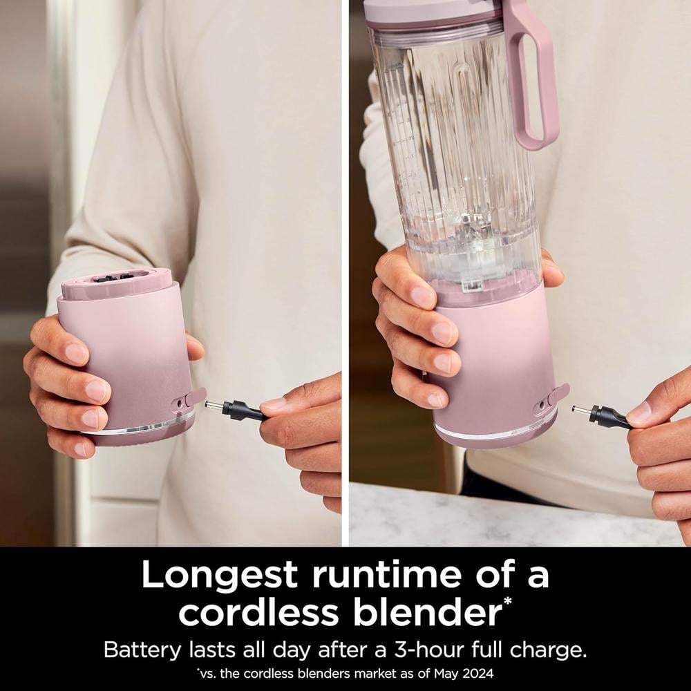 NINJA BLAST MAX BC251PK, LICUADORA PORTÁTIL 22 OZ, TWIST Y GO | ROSA - 2