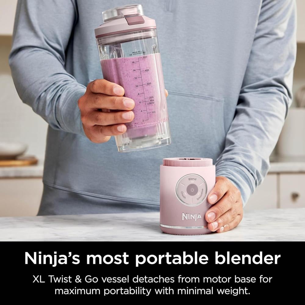 NINJA BLAST MAX BC251PK, LICUADORA PORTÁTIL 22 OZ, TWIST Y GO | ROSA - 3