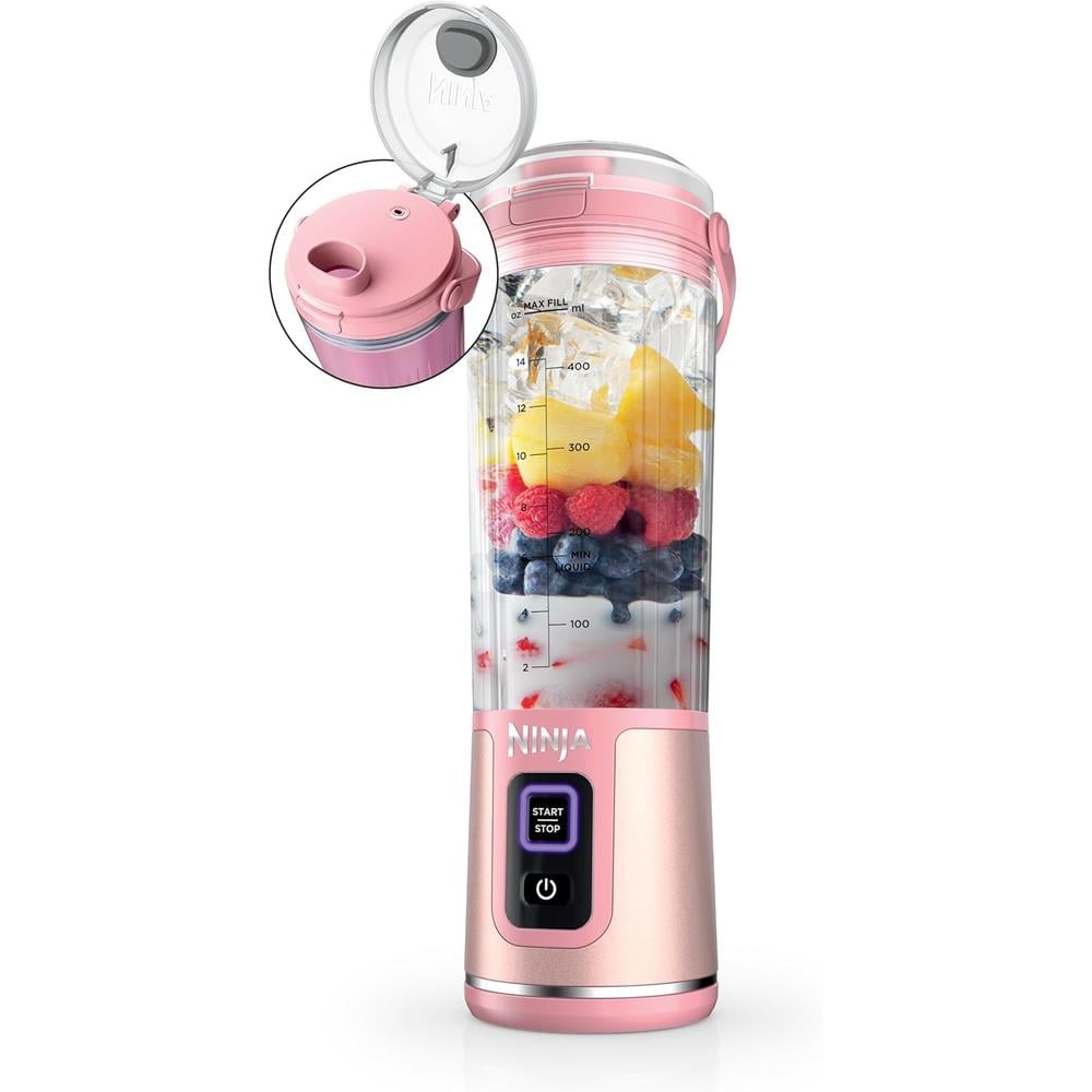 NINJA LICUADORA PORTÁTIL BLAST 500 ML, INALÁMBRICA, RECARGABLE | ROSA - 1