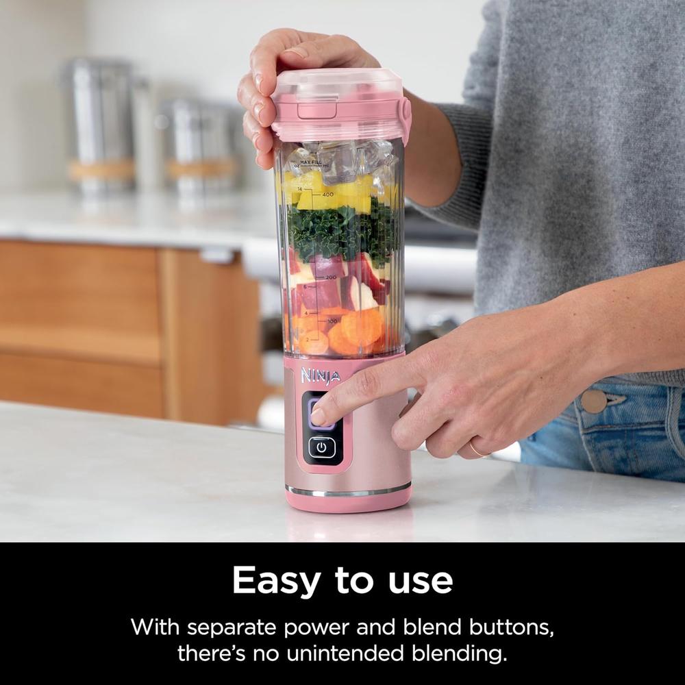 NINJA LICUADORA PORTÁTIL BLAST 500 ML, INALÁMBRICA, RECARGABLE | ROSA - 6