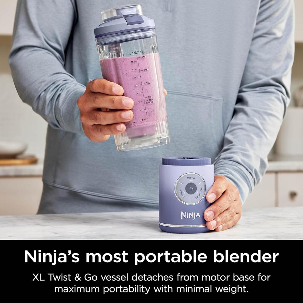 NINJA BLAST MAX BC251LD, LICUADORA PORTÁTIL 22 OZ, TWIST Y GO | LAVANDA - 3