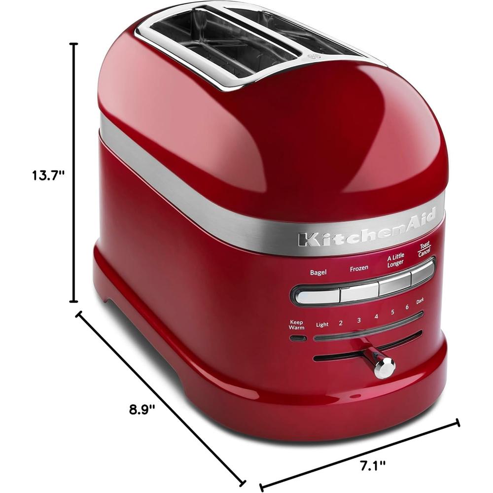 KITCHENAID, TOSTADORA AUTOMÁTICA 2 REBANADAS RANURA ANCHA | ROJO MANZANA - 4
