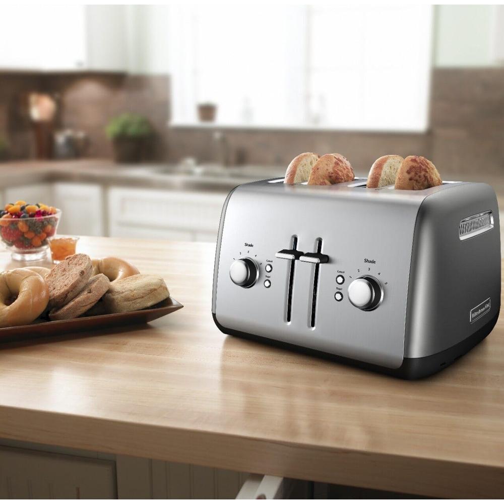 KITCHENAID KMT4115CU, TOSTADORA 4 REBANADAS CON PALANCA MANUAL | PLATEADO - 3