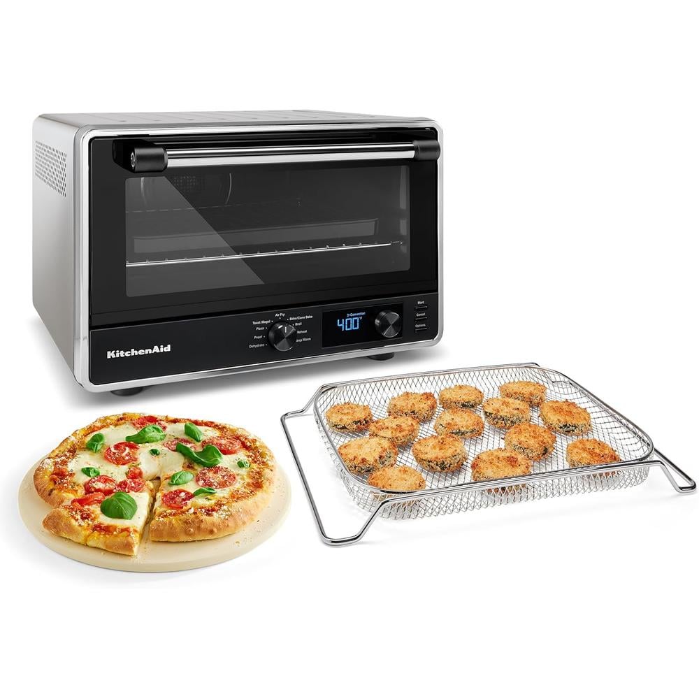 KITCHENAID, HORNO DE ENCIMERA DIGITAL Y PIEDRA PARA PIZZA | GRIS - 1