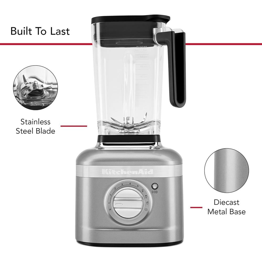 KITCHENAID, LICUADORA VELOCIDAD VARIABLE K400 CON PRENSADOR | CONTOUR SILVER - 4
