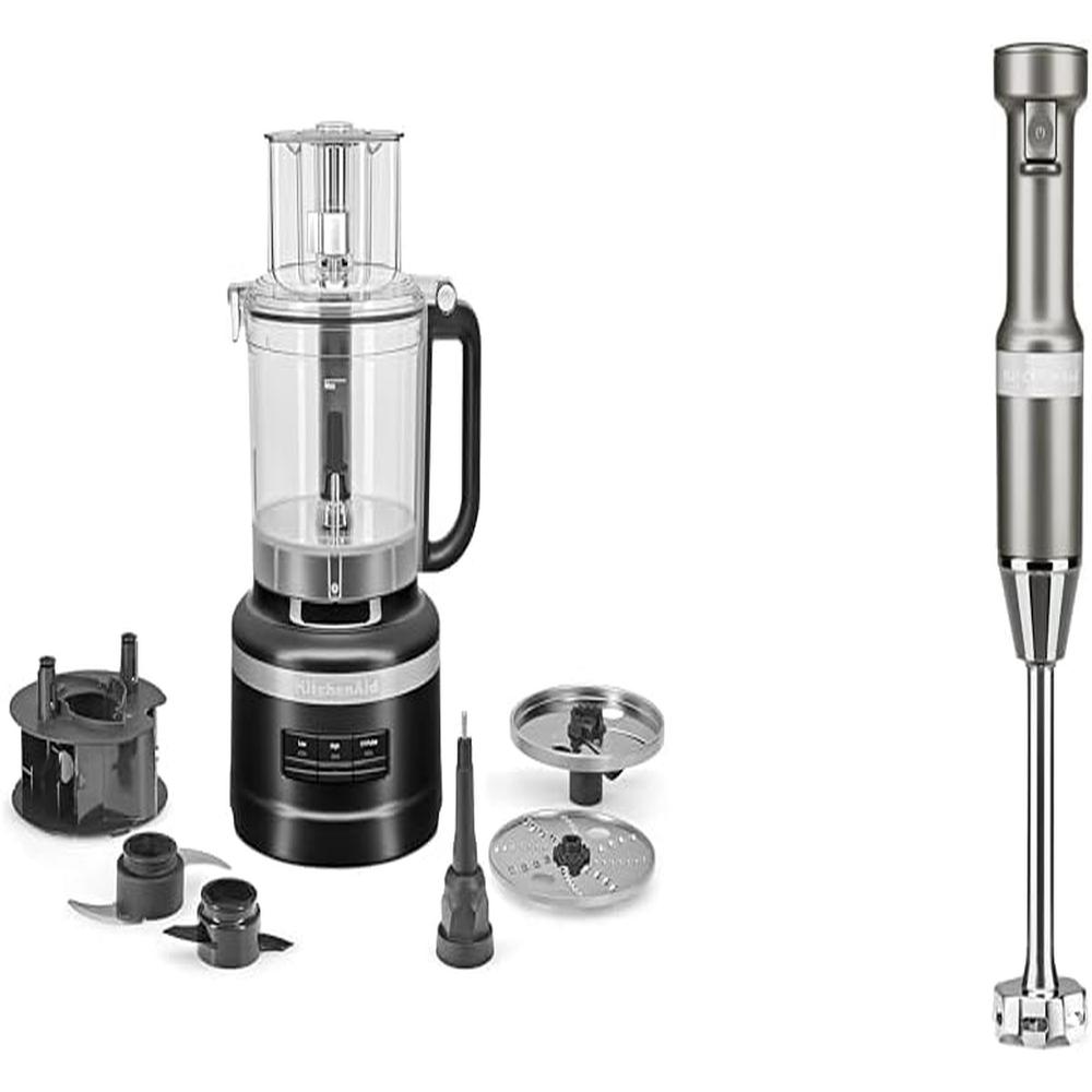 KITCHENAID, PROCESADOR 13 QT / 12.3 L + BATIDORA DE MANO VELOCIDAD VARIABLE | GRIS - 1