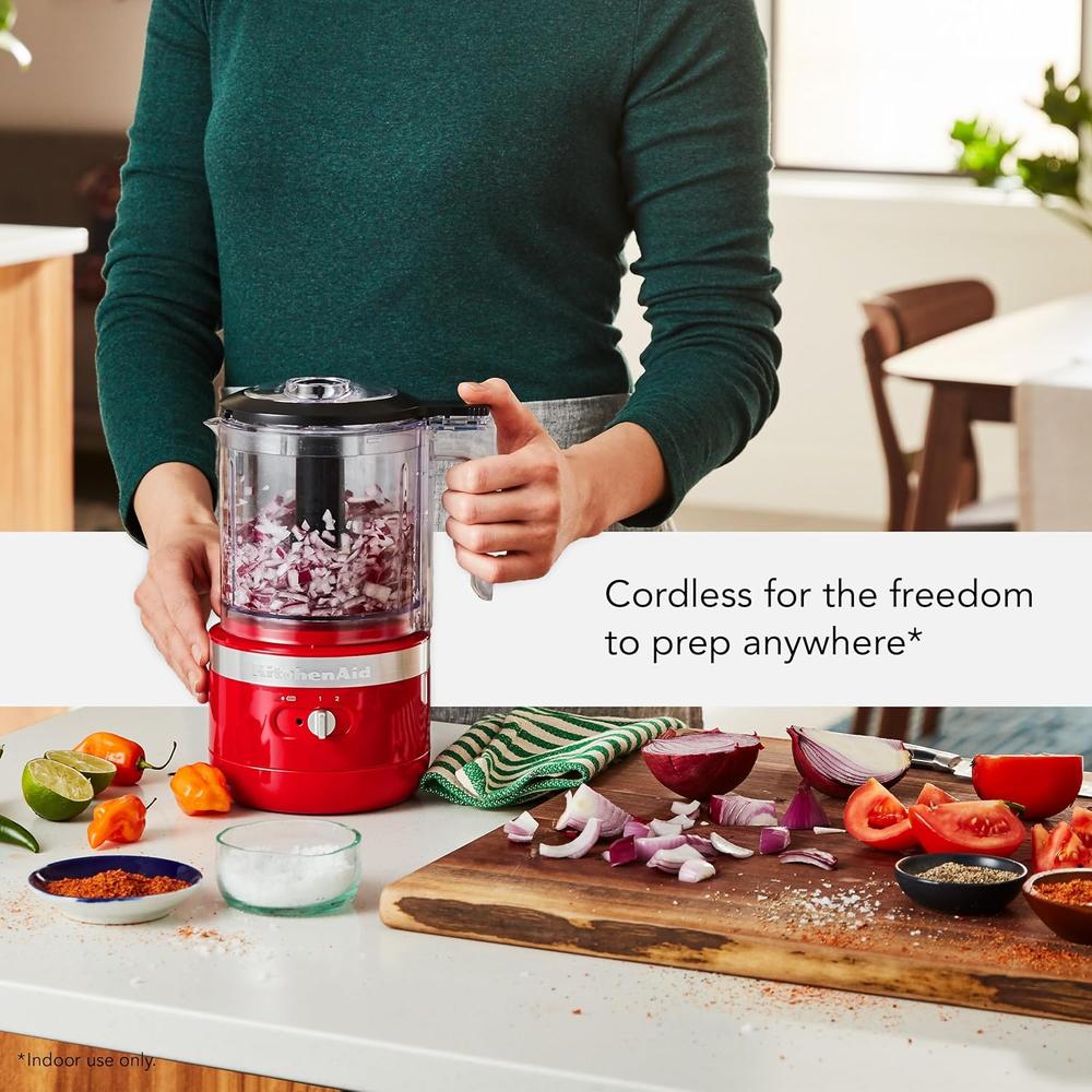 KITCHENAID KFCB519PA, PICADORA DE ALIMENTOS INALÁMBRICA 5 QT / 4.7 L | ROJO PASIÓN - 2