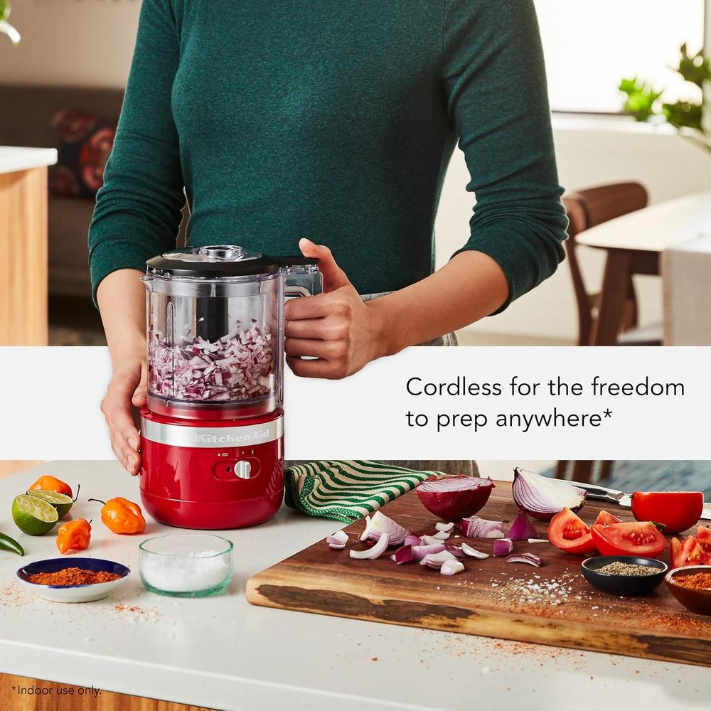 KITCHENAID KFCB519ER, PICADORA DE ALIMENTOS INALÁMBRICA 5 QT / 4.7 L | ROJO IMPERIO - 2