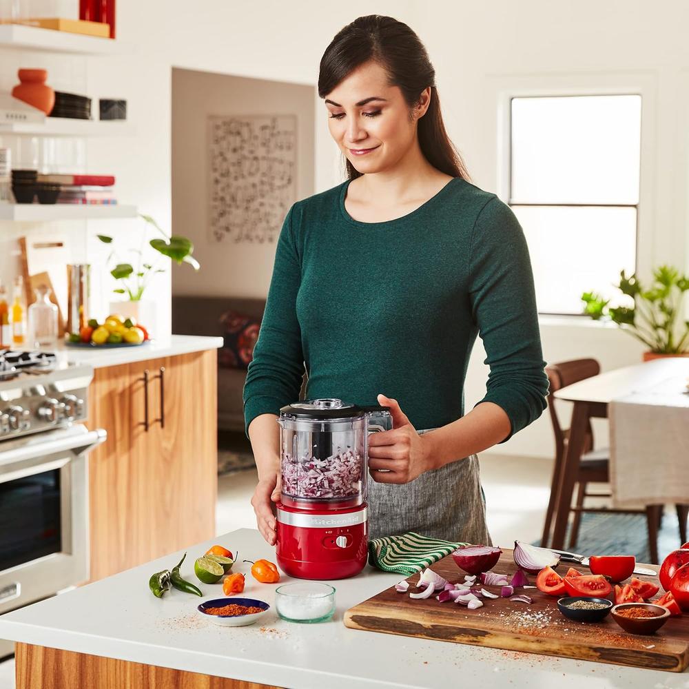 KITCHENAID KFCB519ER, PICADORA DE ALIMENTOS INALÁMBRICA 5 QT / 4.7 L | ROJO IMPERIO - 3