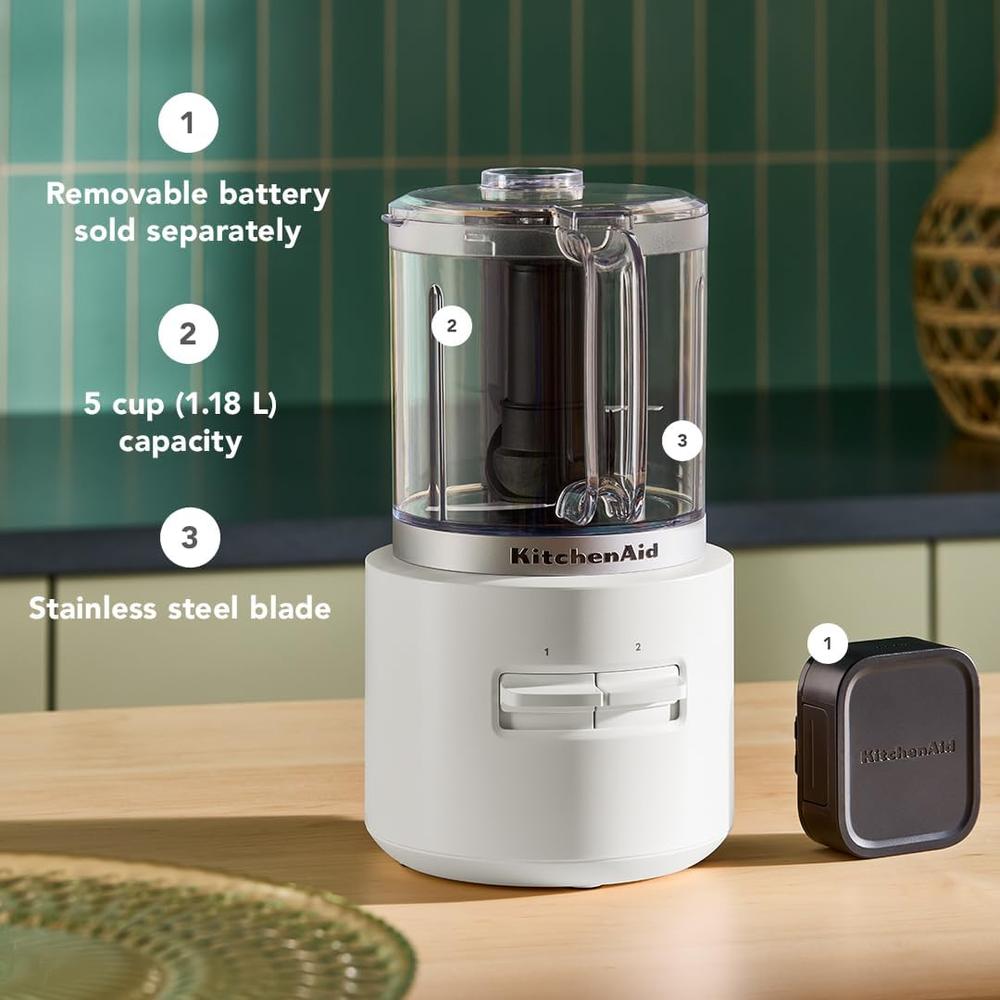 KITCHENAID, PICADORA DE ALIMENTOS INALÁMBRICA GO | BLANCO - 3
