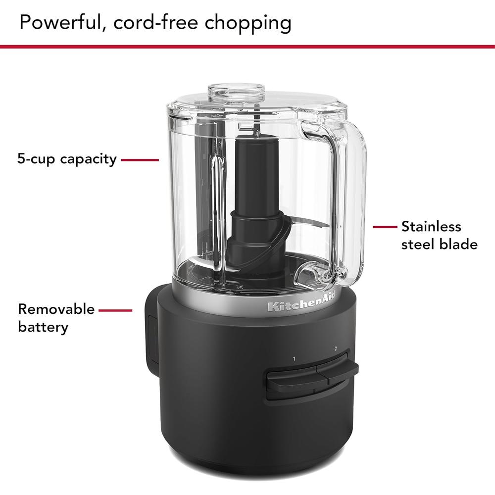 KITCHENAID KFCR531, PICADORA DE ALIMENTOS INALÁMBRICA GO | NEGRO MATE - 3