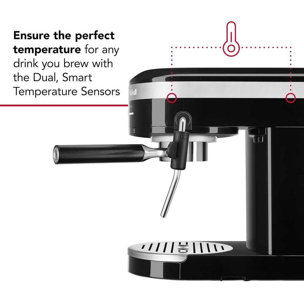 KITCHENAID KES6503, CAFETERA ESPRESSO SEMIAUTOMÁTICA DE METAL NEGRO - 2