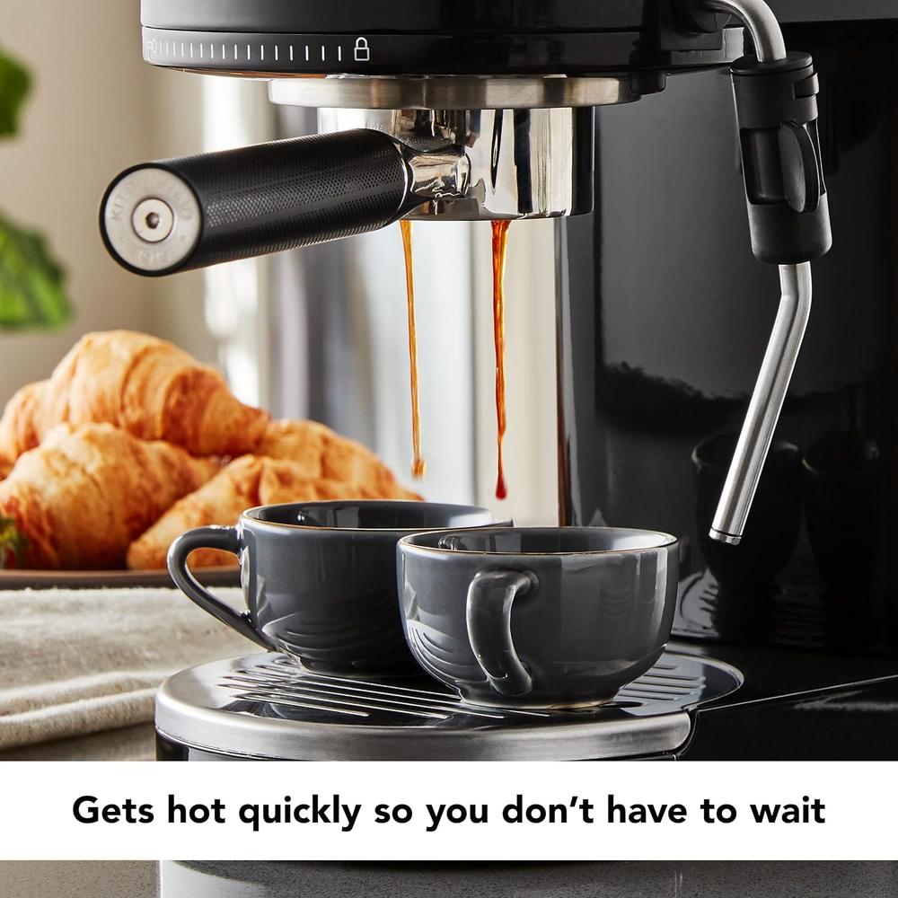 KITCHENAID KES6503, CAFETERA ESPRESSO SEMIAUTOMÁTICA DE METAL NEGRO - 6
