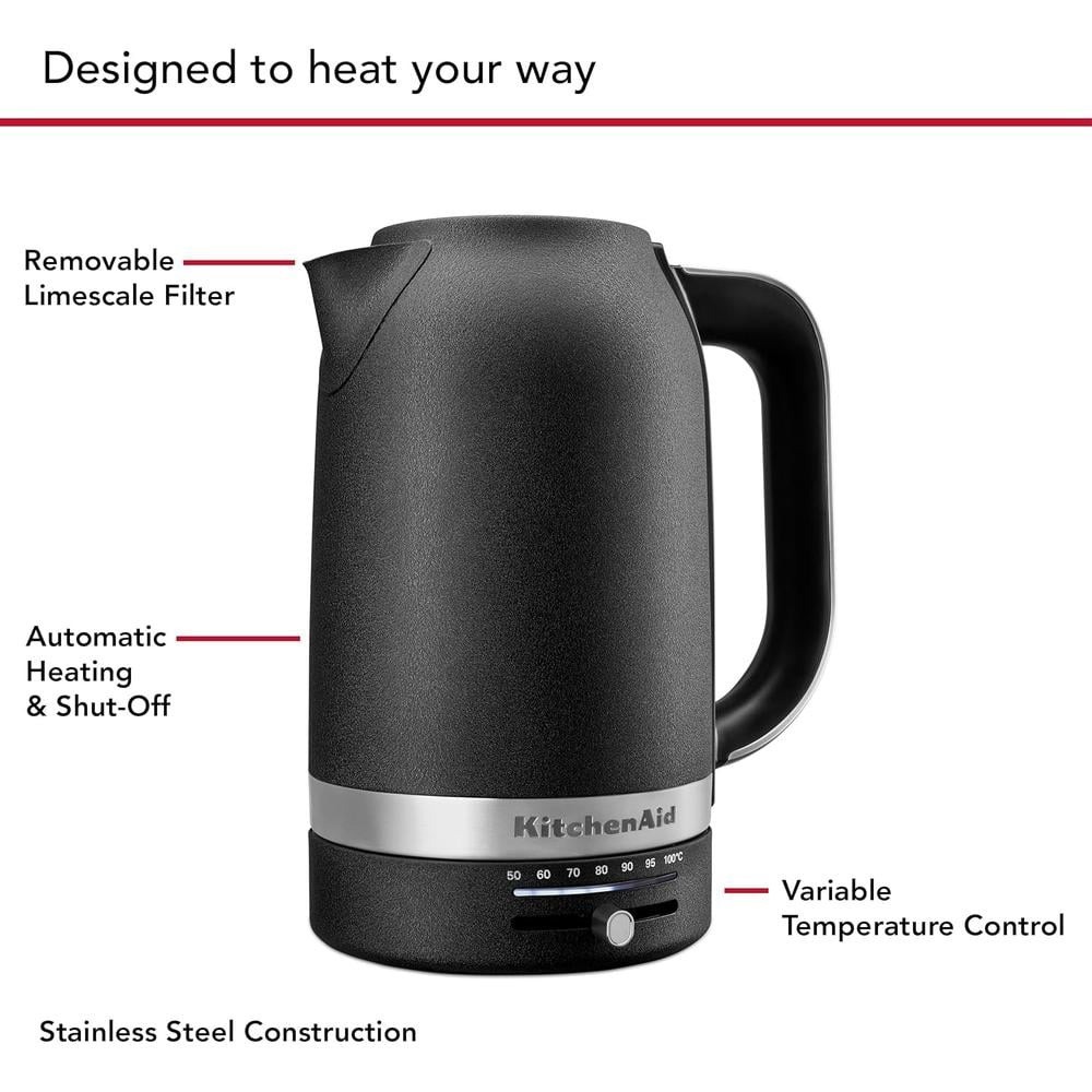 KITCHENAID, HERVIDOR ELÉCTRICO 1.7 L CON CONTROL DE TEMPERATURA | NEGRO - 2