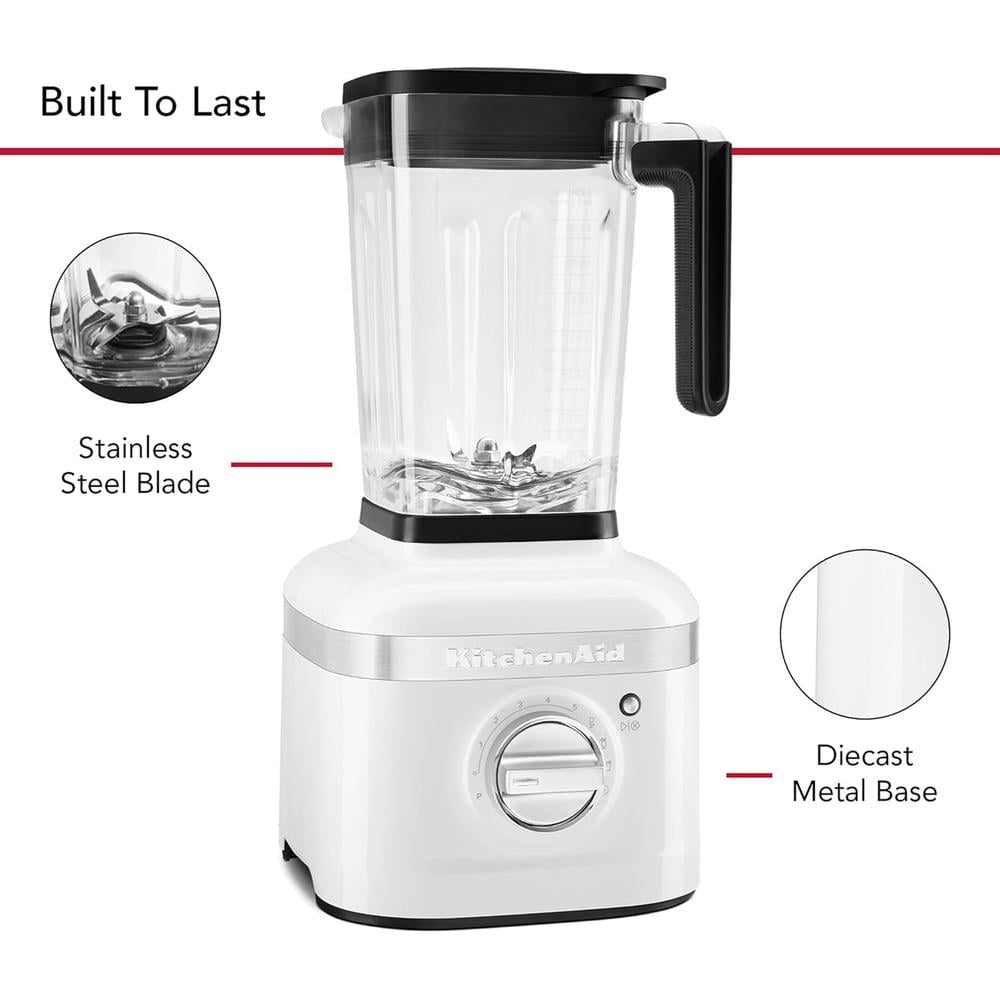 KITCHENAID KSB4028, LICUADORA VELOCIDAD VARIABLE K400 CON PRENSADOR | BLANCA - 4