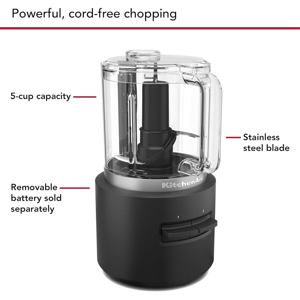 KITCHENAID KFCR500, PICADORA DE ALIMENTOS INALÁMBRICA GO | NEGRO MATE - 3