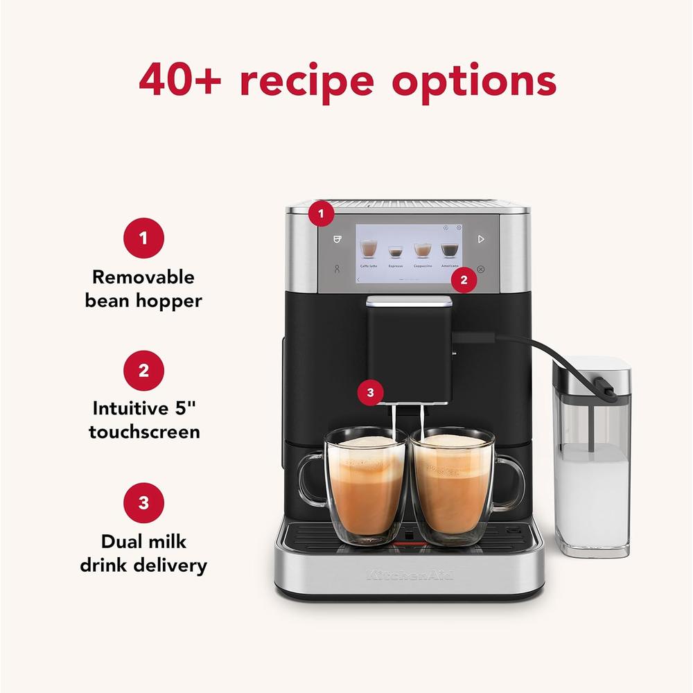 KITCHENAID, MÁQUINA DE CAFÉ ESPRESSO TOTALMENTE AUTOMÁTICA KF8 | NEGRO - 6