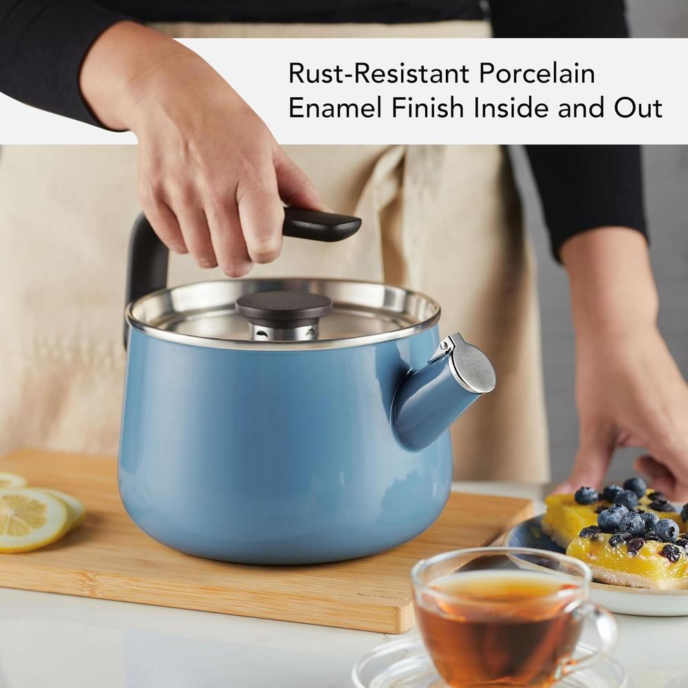 KITCHENAID KEK1222VB, TETERA SILBANTE ESMALTADA 2 QT | TERCIOPELO AZUL - 4