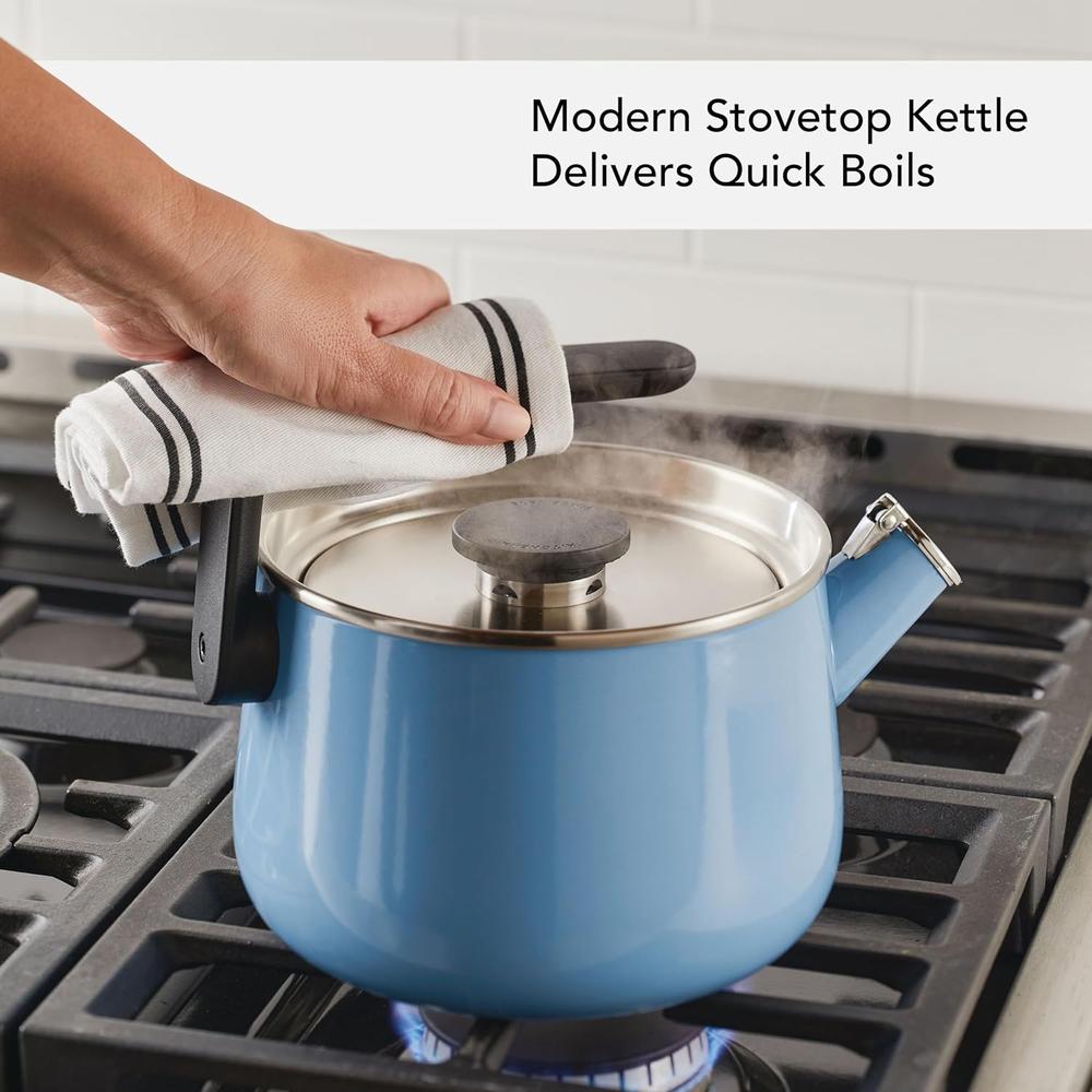 KITCHENAID KEK1222VB, TETERA SILBANTE ESMALTADA 2 QT | TERCIOPELO AZUL - 5