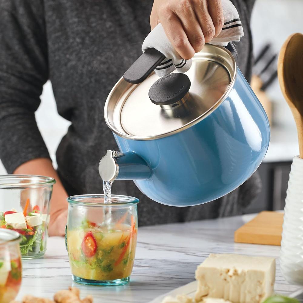 KITCHENAID KEK1222VB, TETERA SILBANTE ESMALTADA 2 QT | TERCIOPELO AZUL - 6