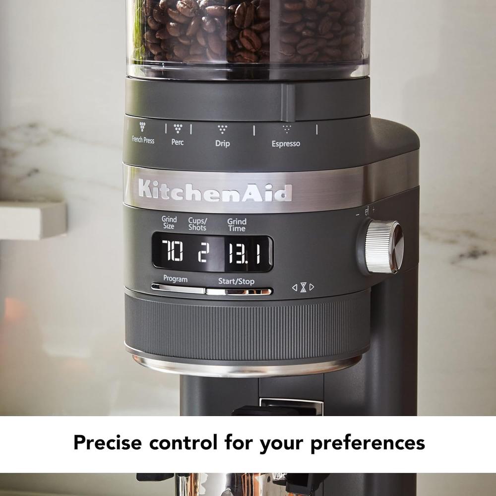 KITCHENAID KCG8433, MOLINILLO DE CAFÉ | GRIS CARBÓN MATE - 4