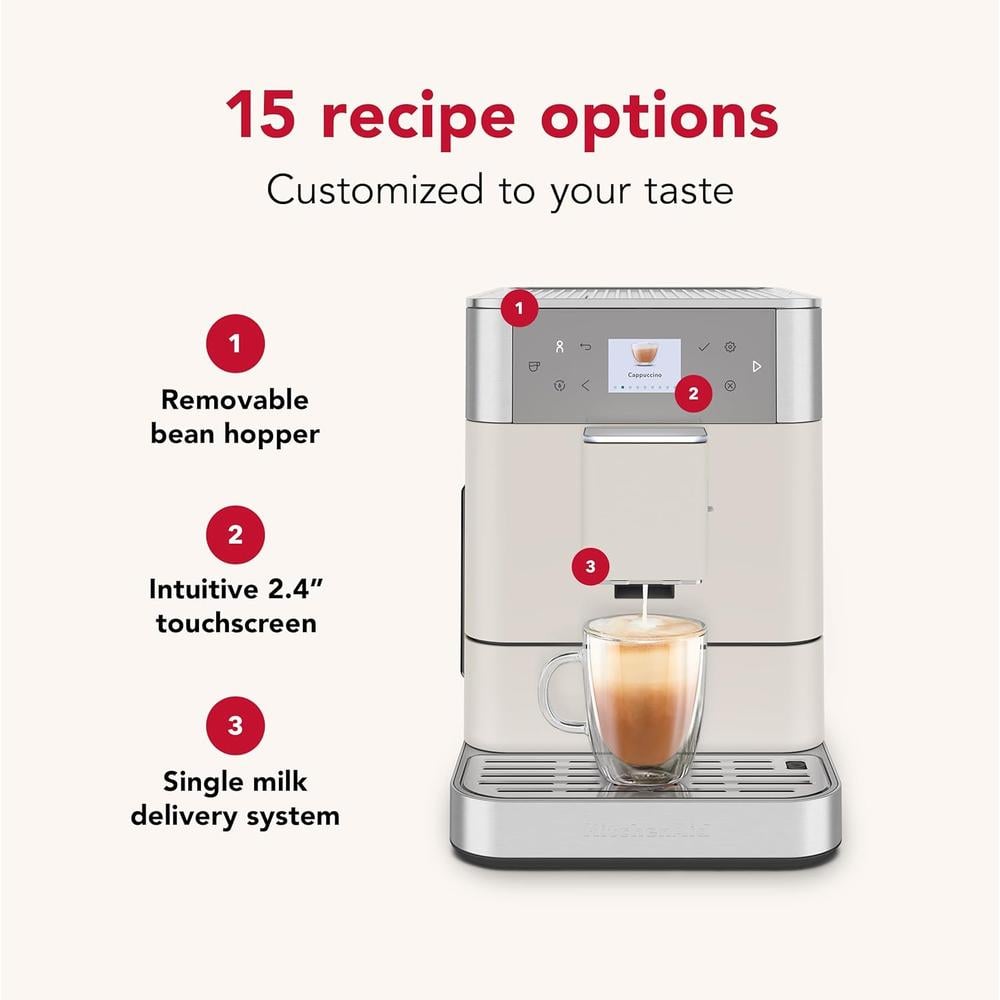 KITCHENAID, CAFETERA ESPRESSO TOTALMENTE AUTOMÁTICA KF6 | PORCELANA BLANCA - 3